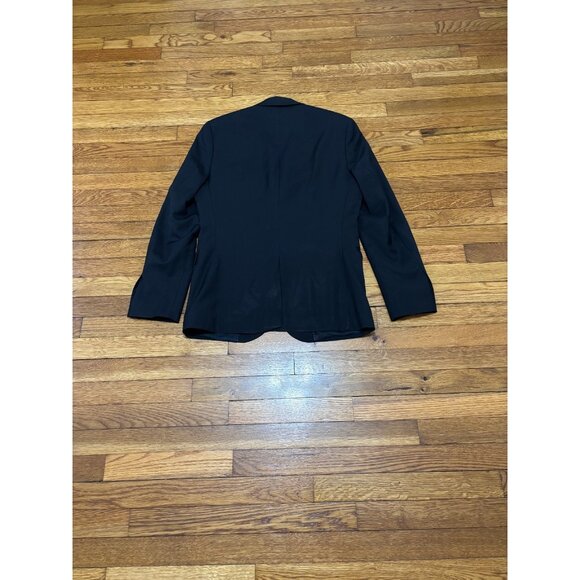 H&M Mens Blazer Jacket Size 38R Black Marzotto Wool Solid 2 Button Sport Coat - Picture 7 of 7